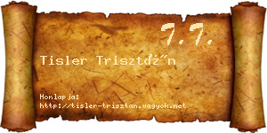 Tisler Trisztán névjegykártya